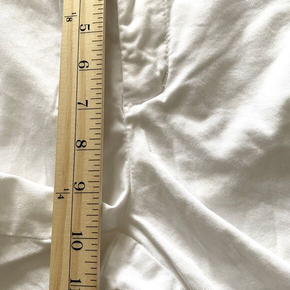 NYDJ White Lift Tuck Crop Chino Pants Cotton Blend Straight Crop Sz 6 - Picture 7 of 11